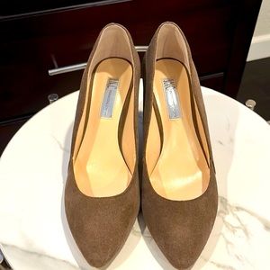 INC International Concepts Women’s Taupe Suede Zaire Pointed Toe Wedges